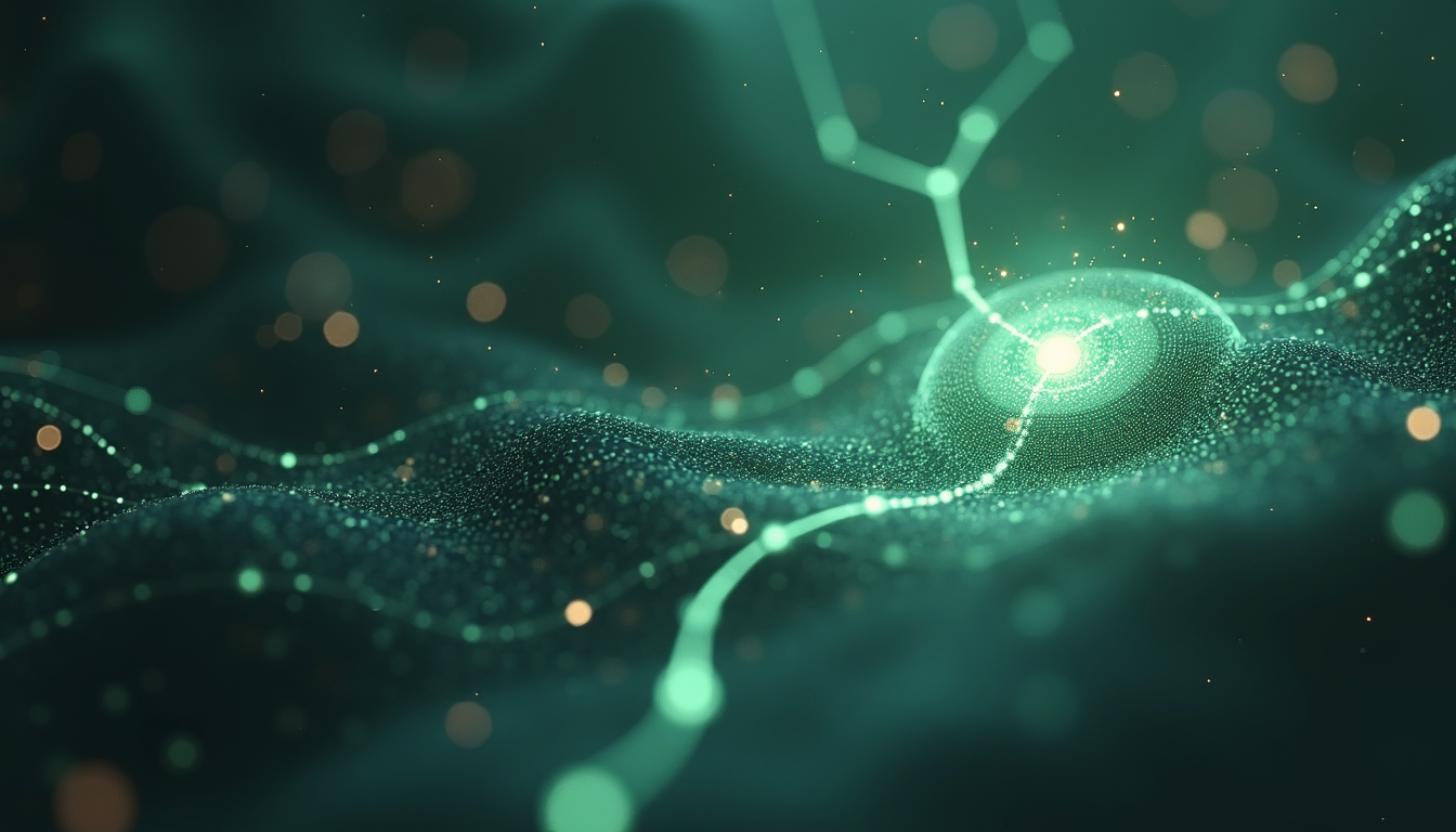 Data flowing from a website into an AI network.